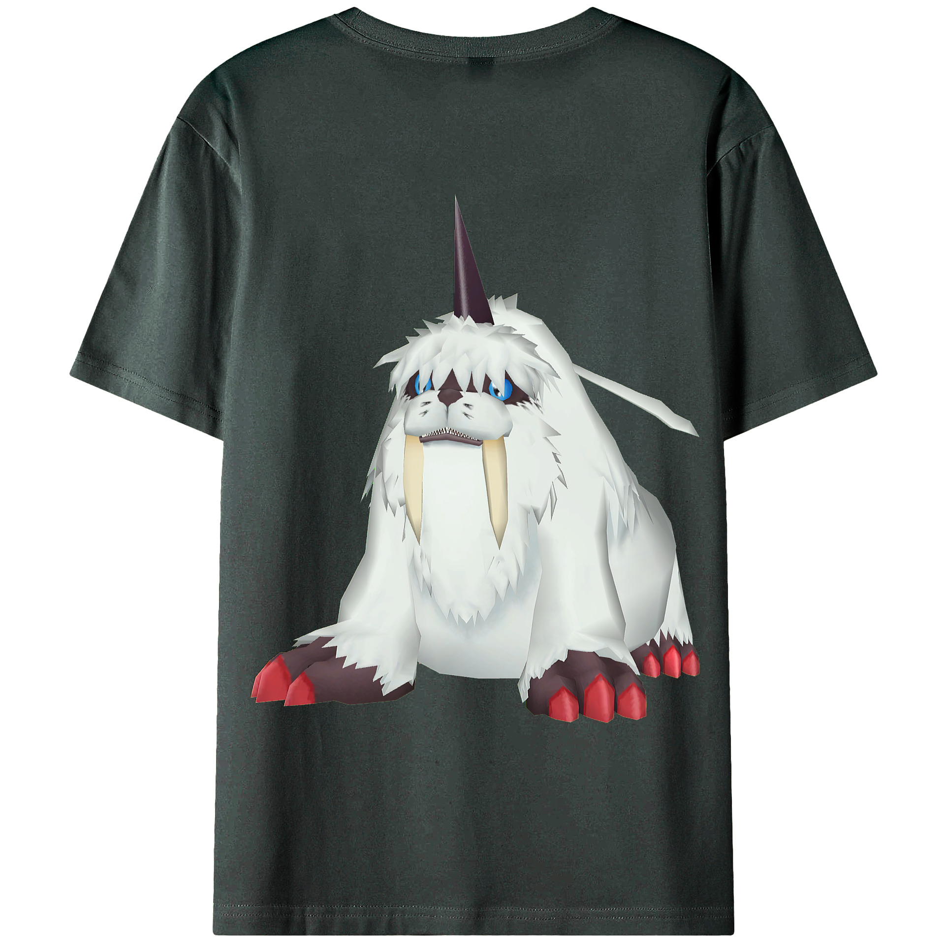 （画像用） Digimon デジタルモンスター/デジモン 綿100％ メンズ半袖Tシャツ（バックプリント） 通気性